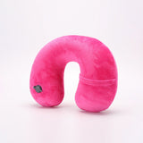 Neck Pillow Flocking Plush Fabric Cover Inflatable Outdoor Travel Cushion U-Shaped Accessories