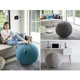 Sitting Ball Chair for Office, Dorm, and Home, Pilates Exercise Yoga Ball with Cover, Lightweight Self-Standing Ergonomic Posture Activating Exercise Ball Solution with Handle and Pump
