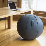 Sitting Ball Chair for Office, Dorm, and Home, Pilates Exercise Yoga Ball with Cover, Lightweight Self-Standing Ergonomic Posture Activating Exercise Ball Solution with Handle and Pump