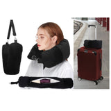 Stuffable Neck Pillow for Travel，Neck Pillow Stuffable with Clothes, Travel neck pillows With Adjustable Straps, Soft Neck Pillow Fillable Go Travel for Essentials Extra Luggage