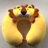 Neck Pillow for Travel, Memory Foam Kids Travel Pillow, Removable Travel Neck Pillow with Zips, Cute Cartoon Plane Pillow, Comfortable Adult Kids Travel Pillow for Airplane Camping Car Sleeping