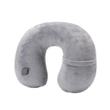 Neck Pillow Flocking Plush Fabric Cover Inflatable Outdoor Travel Cushion U-Shaped Accessories